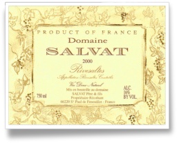 Rivesaltes - Domaine SALVAT - RIVESALTES AMBR 2000