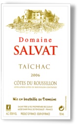 Ctes du Roussillon Rouge - Domaine SALVAT - TACHAC 2012