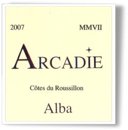 C�tes du Roussillon Blanc - Domaine ARCADIE - ALBA 2010