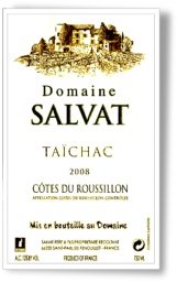 C�tes du Roussillon Blanc - Domaine SALVAT - TA�CHAC 2011