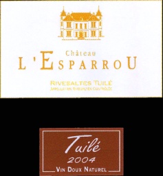 RIVESALTES TUILE Hors d'Age 2004 - Chteau L'ESPARROU