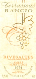 Rivesaltes - TERRASSOUS - Rivesaltes Ambré - LE RANCIO de TERRASSOUS 1974