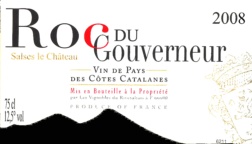 Vin de Pays des C�tes Catalanes Rouge - ARNAUD DE VILLENEUVE - ROC DU GOUVERNEUR  2011