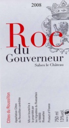 Ctes du Roussillon Rouge - ARNAUD DE VILLENEUVE - ROC DU GOUVERNEUR 2014
