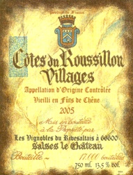 Ctes du Roussillon Villages Rouge - ARNAUD DE VILLENEUVE - PARCHEMIN 2007