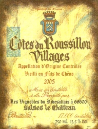 C�tes du Roussillon Villages Rouge - ARNAUD DE VILLENEUVE - PARCHEMIN 2007